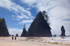 Backpackers at Point of Arches - Olympic National Park