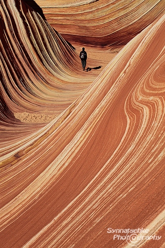 Hiker in the Wave