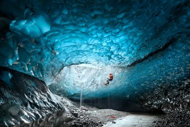 Crystal Ice Cave in Iceland