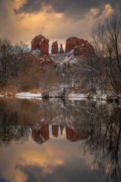 Red Rock Crossing in Winter