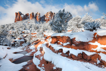 Fresh Snow at the Red Rocks Wilderness