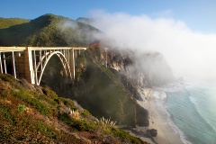 Big Sur - Bixby Bridge with fog