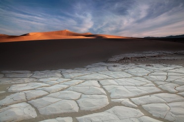 White Cracks at the Mesquite Sand Dunes