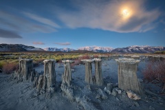 Moon over Sand Tufas