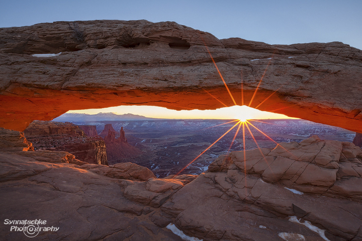 Mesa Arch Sunrise in Winter