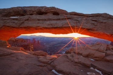 Mesa Arch Sunrise in Winter