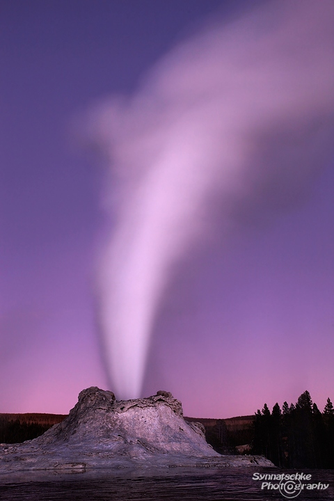 Castle Geyser at Twilight