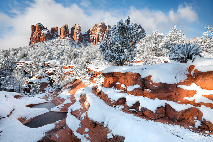 Snow at Sedona Red Rock Wilderness